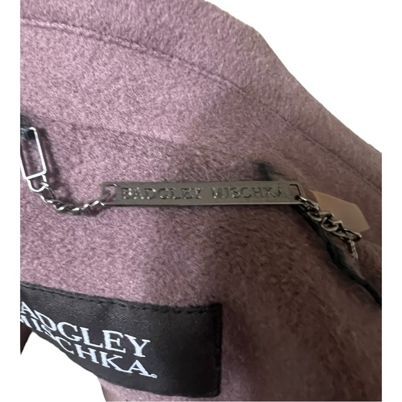 Badgley Mischka Women's Oversized Wool Cocoon Coat Lavender Mist Sz Large - Picture 6 of 15